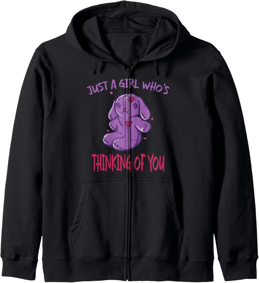Just a Girl Who's Thinking of You Creepy Voodoo Pastel Goth Kapuzenjacke