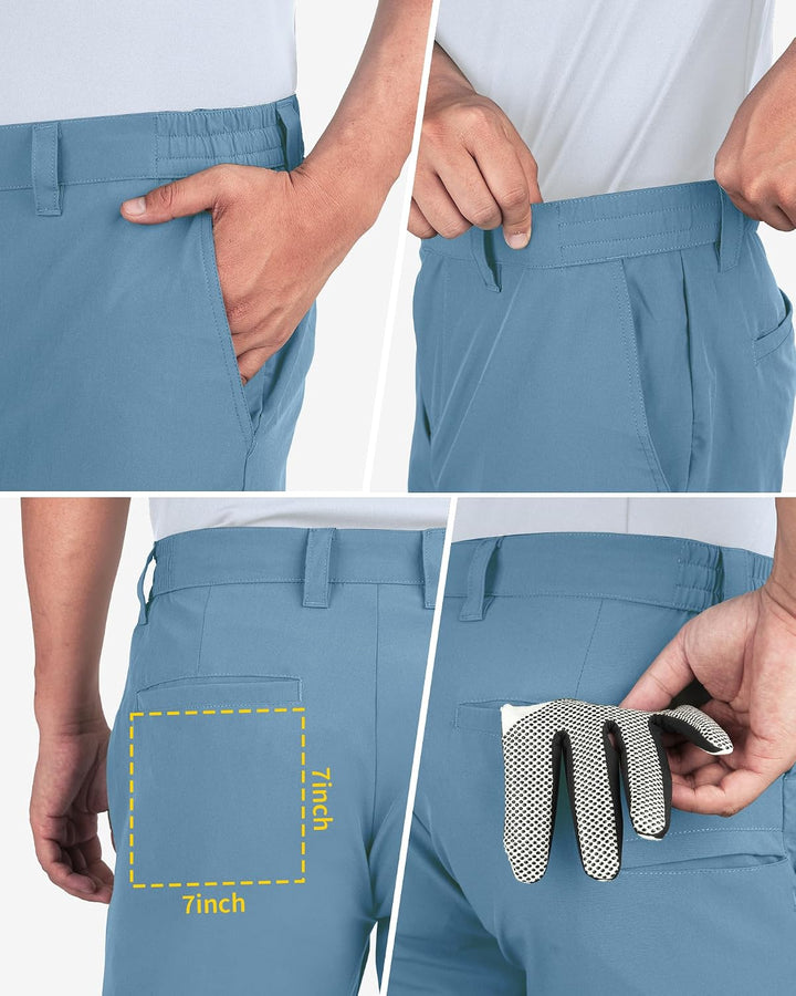 33,000ft Herren Golf Shorts Stretch Bermuda Shorts UPF 50+ Leichte Kurze Golfhose Chino Shorts Summe
