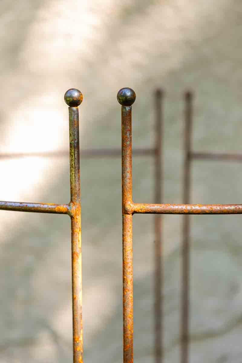 2er Set Staudenhalter halbrund, Höhe 90cm, Breite 55cm Roheisen/Rost