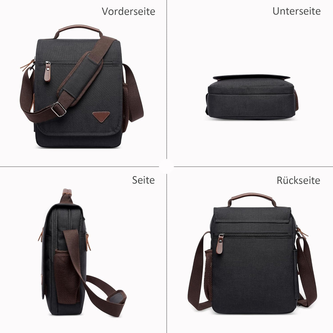 Mode Umhängetasche Herren Schultertasche Elegante Schultertaschen für 12.9 Zoll Laptop Kuriertasche