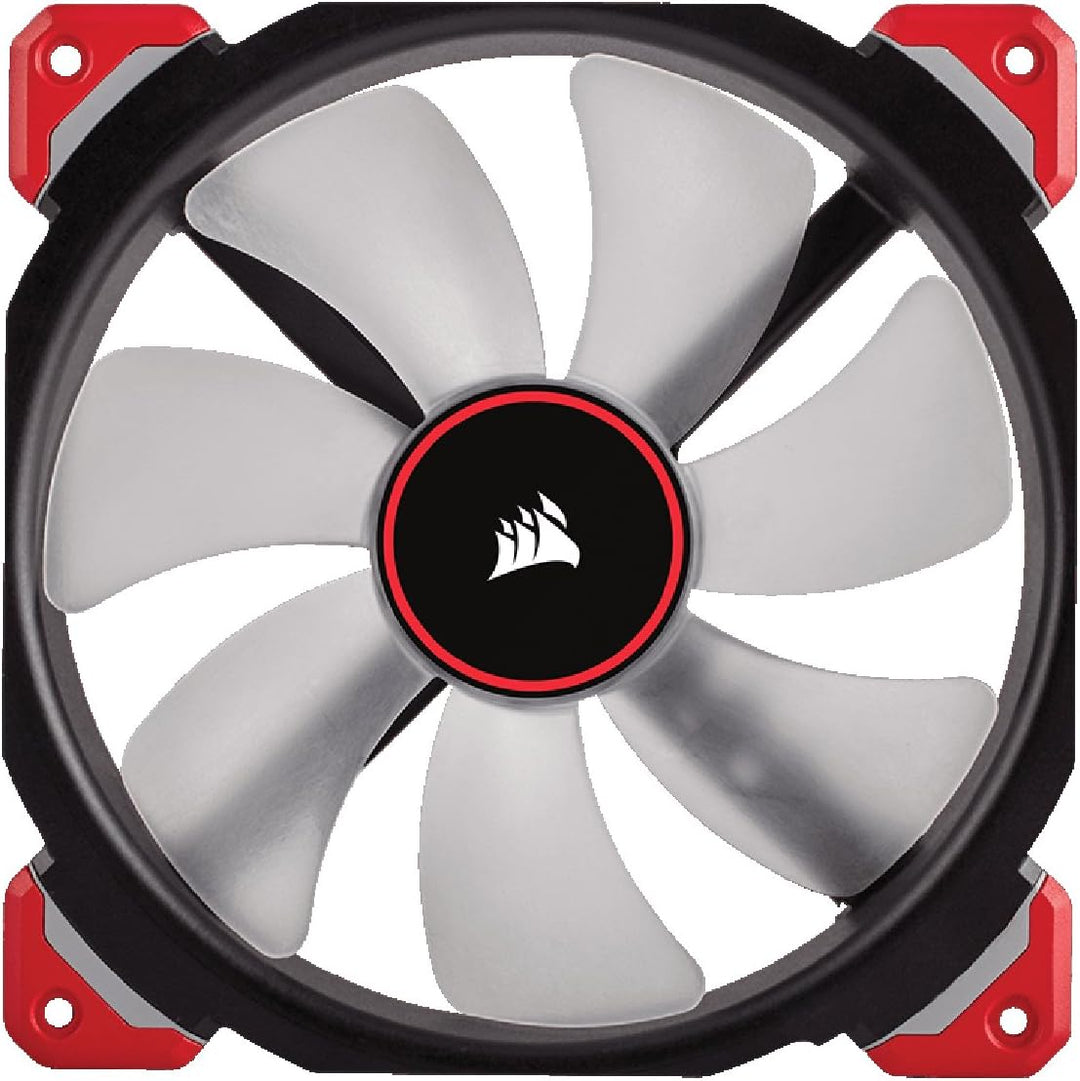 Corsair ML140 Pro LED PC-Gehäuselüfter (140 mm, mit Premium Magnetschwebetechnik, Rot LED, Single Pa