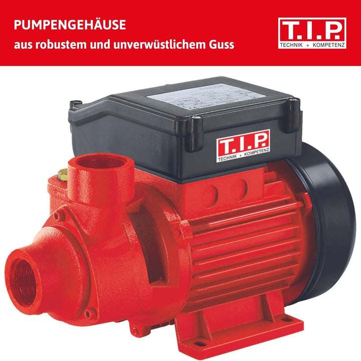T.I.P. Gartenpumpe Guss GPP 2100 M – Leistungsstark, 2100 l/h Fördermenge, Ideal für sandhaltiges Wa