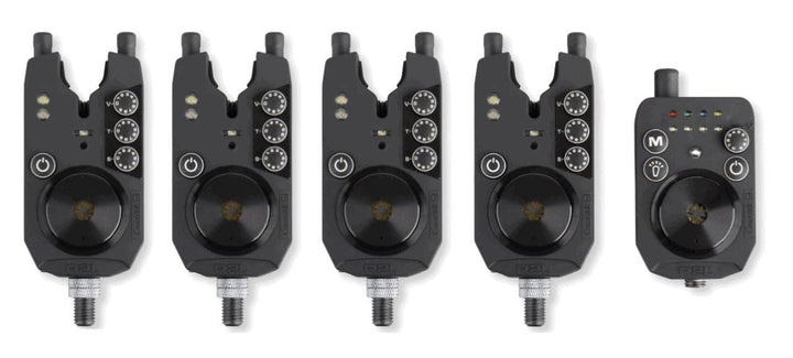 Prologic R2L Bite Alarm Presentation Set - 4 Bissanzeiger + Receiver zum Karpfenangeln, Funkbissanze
