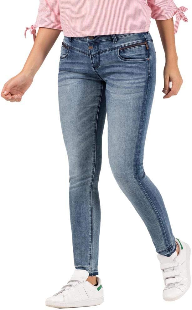 Timezone Damen Sadetz Slim Jeans 25W / 32L Blau (Shades Of Blue Wash 3903), 25W / 32L Blau (Shades O