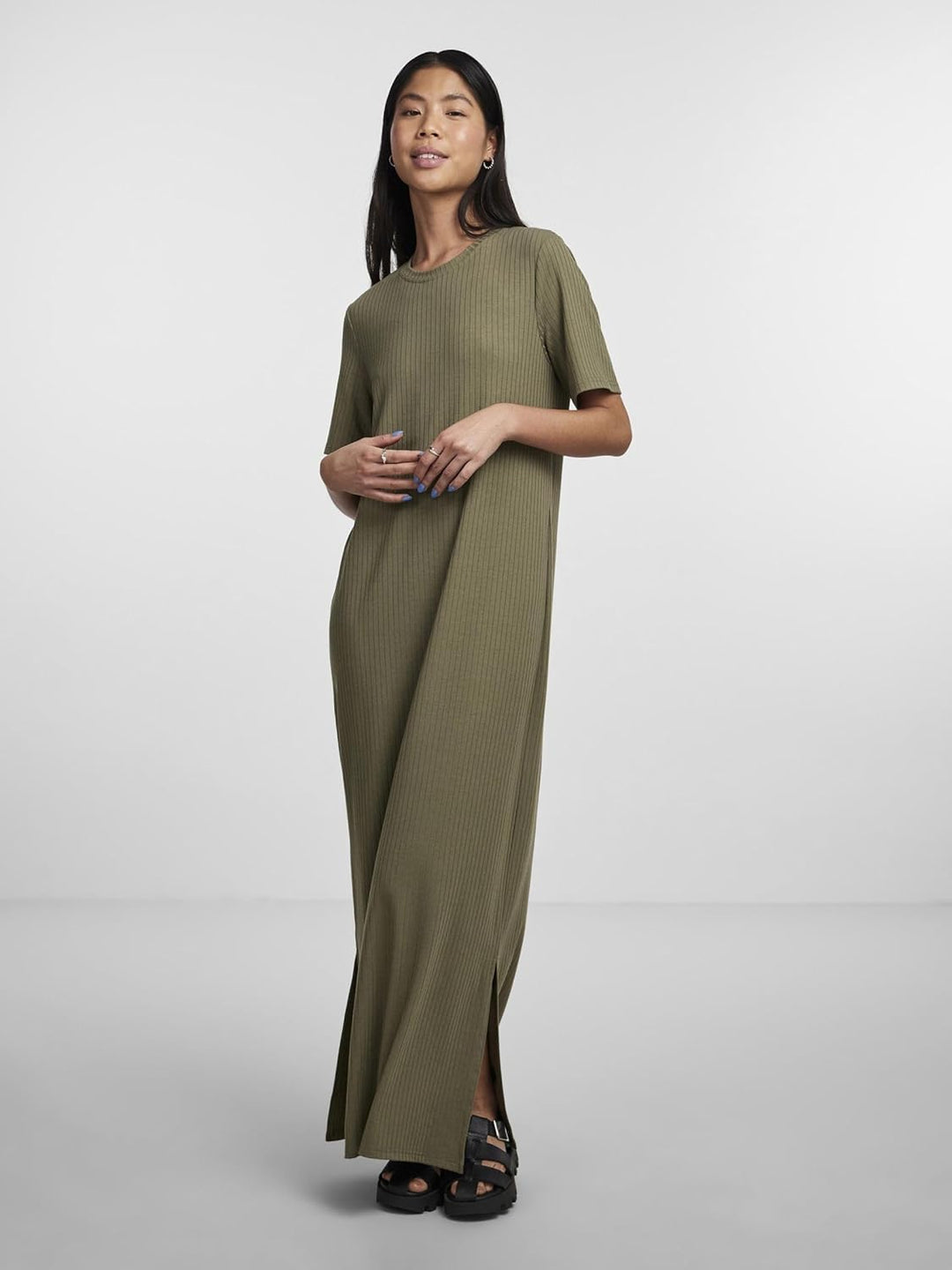 PIECES Female Maxikleid PCKYLIE L Deep Lichen Green, L Deep Lichen Green