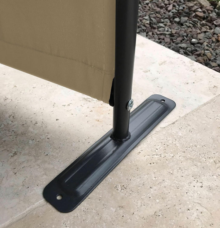 QUICK STAR Paravent 6 Teilig 340x165cm Beige - Garten &amp; Balkon Sichtschutz Stellwand Innen &amp; Aussen