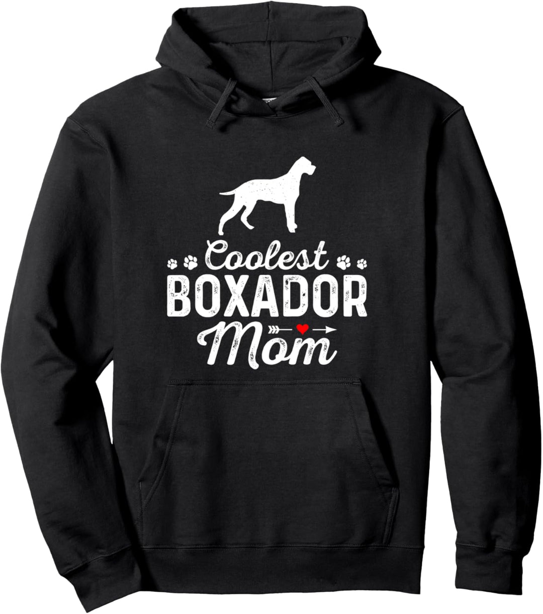 Coolest Boxador Mom Lustiger Hund Mama Haustier Hund Familie Pullover Hoodie