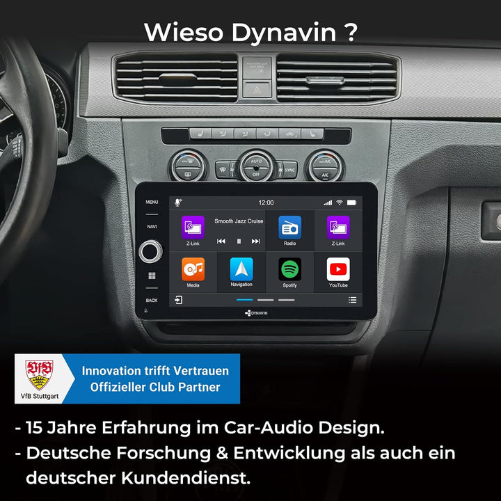 DYNAVIN Android Autoradio Navi für VW Caddy Golf 6 Golf 5 Plus Tiguan Sharan Polo, 9 Zoll Radio mit
