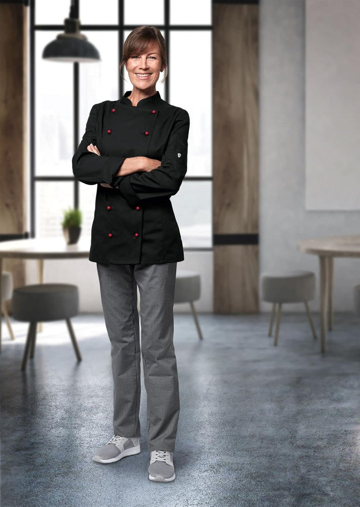 BP Gourmet 1542-400-32 Kochjacke für Damen - Langärmelig - 65% Polyester, 35% Baumwolle - Normale Pa