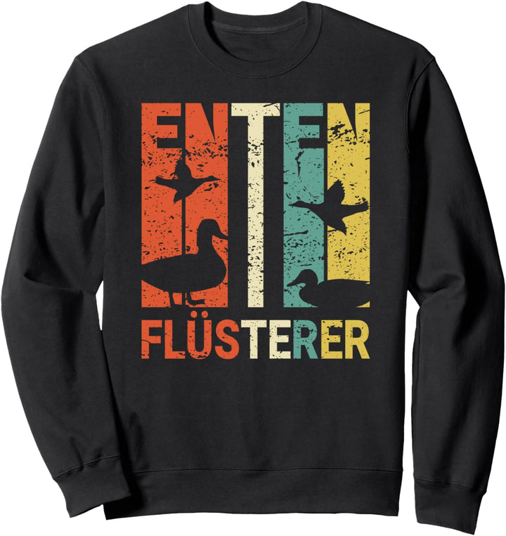 Retro Enten Flüsterer Lustiges Erpel Sweatshirt