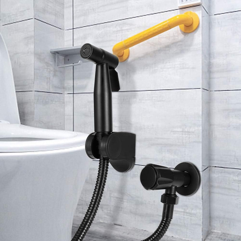 Bidet, Edelstahl Bidet Sprayer Set Schwarz Bad Toilette Bidet Sprayer G1/2 Gewinde (A Style)