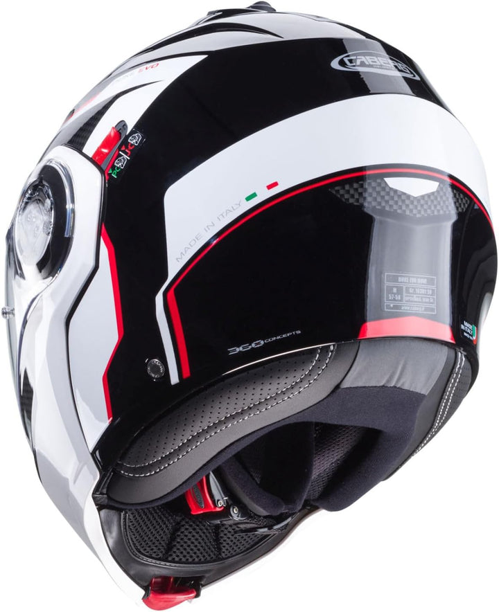 Caberg Duke Evo Move Klapphelm S (55/56) Schwarz/Weiss/Rot, S (55/56) Schwarz/Weiss/Rot