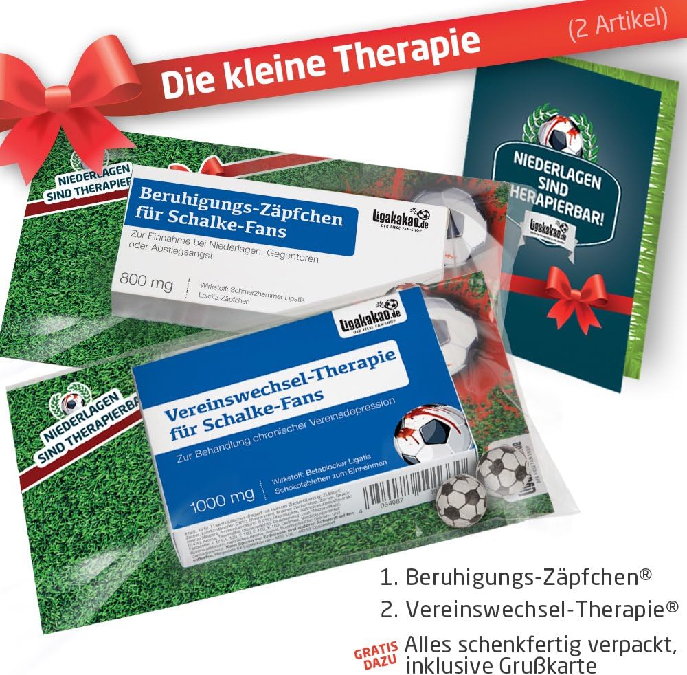 männer Geschenk Set ist jetzt die KLEINE Therapie passend für Schalke-Fanartikel Fans by Ligakakao.d