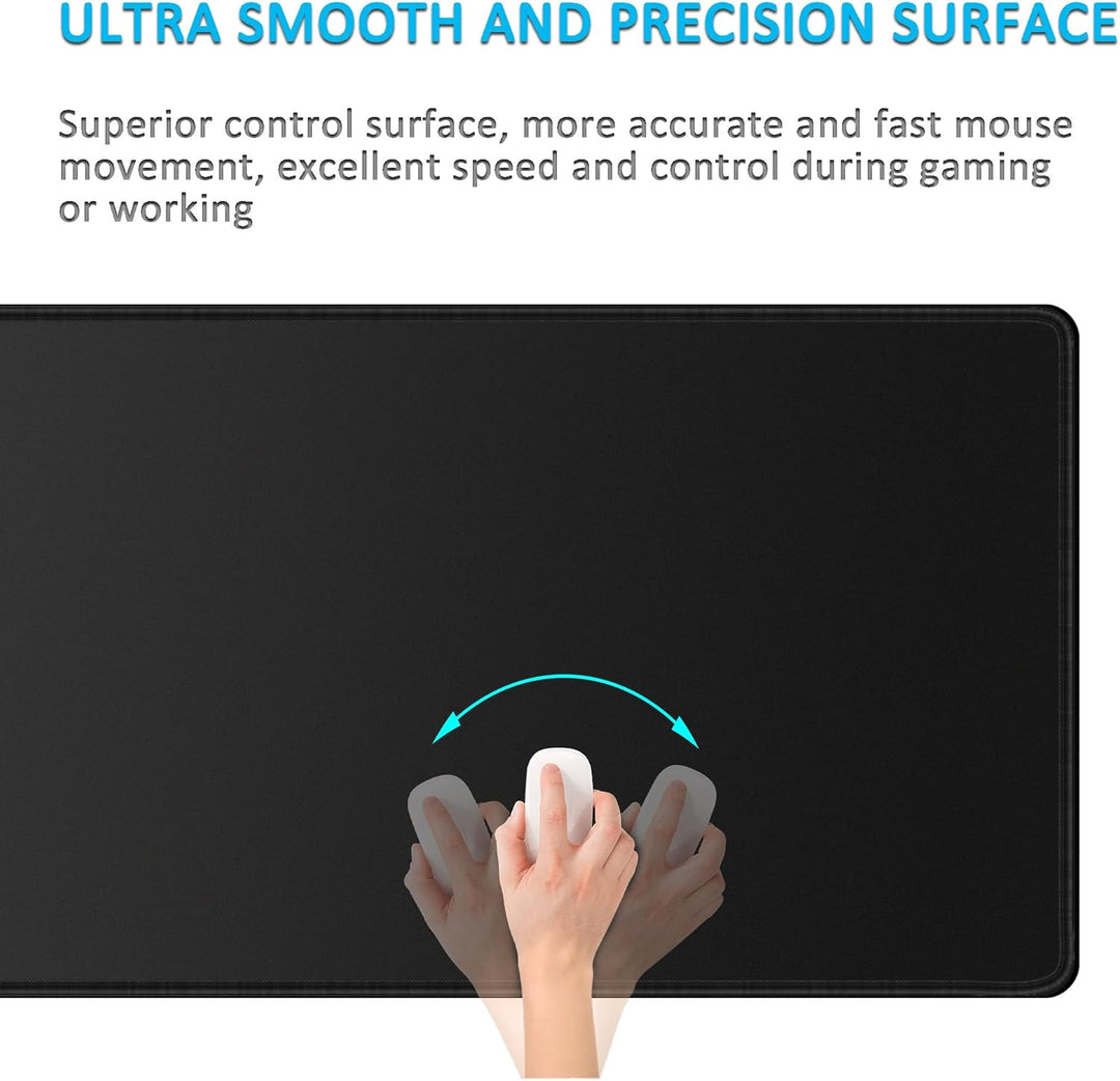 LL-COEUR XXL Schwarz Mauspad Gaming Mouse Mat Laptops Schreibtischunterlage Desk Pad (1300 x 500 x 3