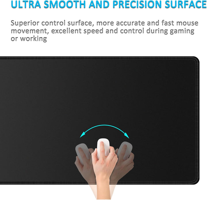 LL-COEUR XXL Schwarz Mauspad Gaming Mouse Mat Laptops Schreibtischunterlage Desk Pad (1300 x 500 x 3