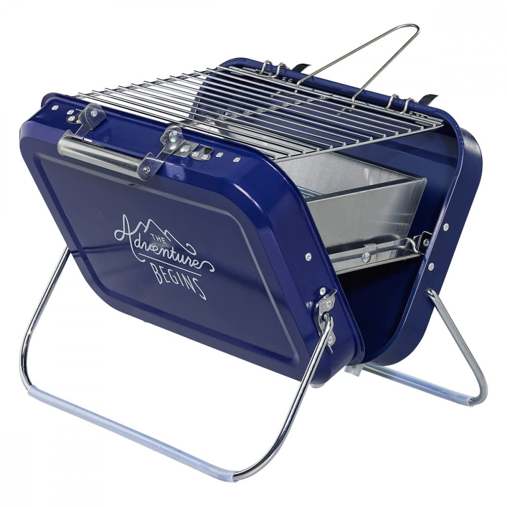 Gentlemen's Hardware GEN253 Tragbarer Grill, blau, 32 x 31,5 x 40 cm