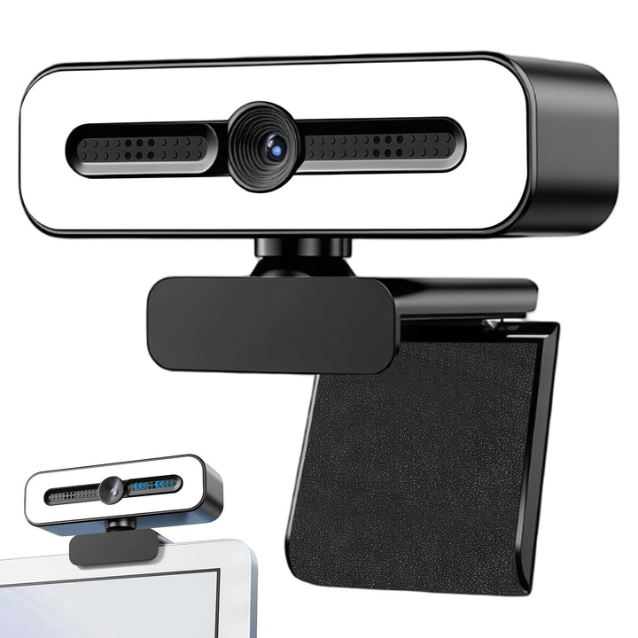 1080P USB Webcam: 90° Weitwinkel Full HD Webcam mit Mikrofon für Videoanruf und Aufnahme, Web Konfer