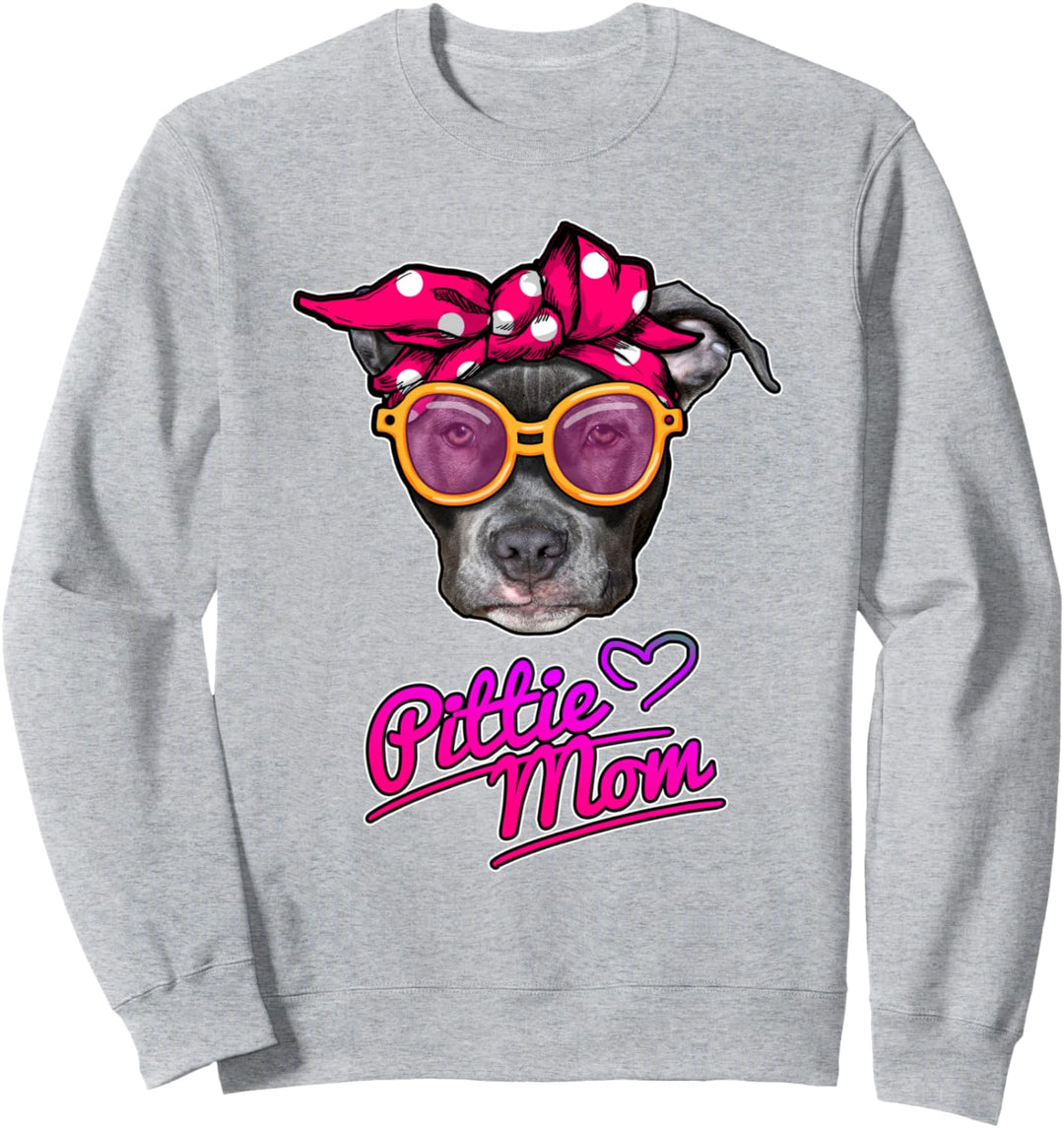 Pittie Mom. Muttertagsgeschenk für Pitbull Hundebesitzer Sweatshirt