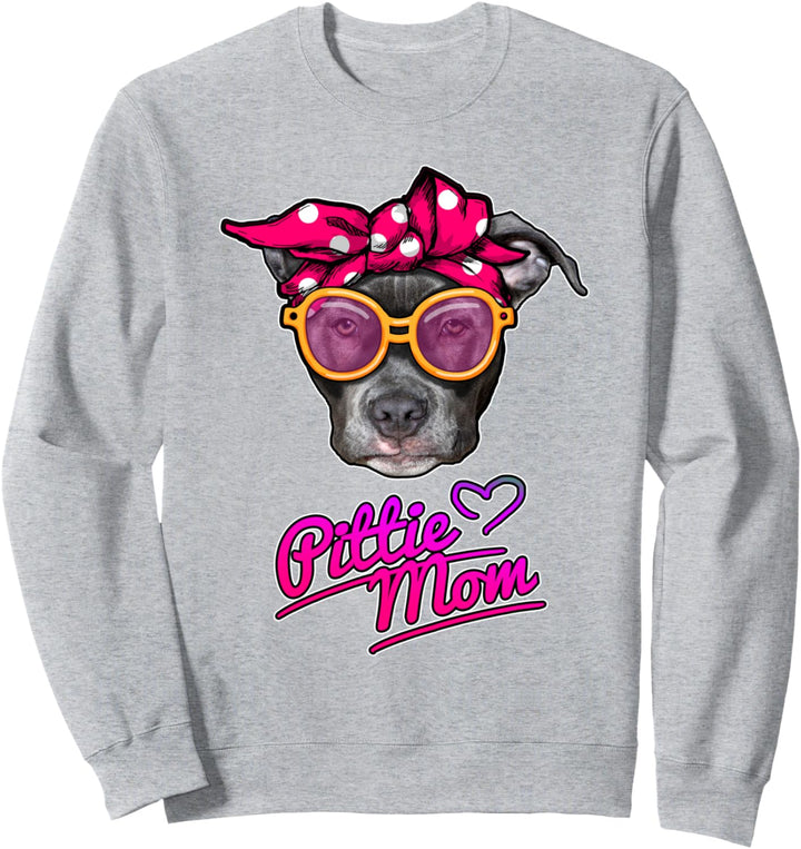 Pittie Mom. Muttertagsgeschenk für Pitbull Hundebesitzer Sweatshirt
