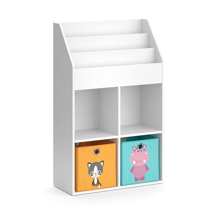 Vicco Kinderregal Luigi, Weiss, 72 x 114.2 cm mit 2 Faltboxen, mit 2 Faltboxen