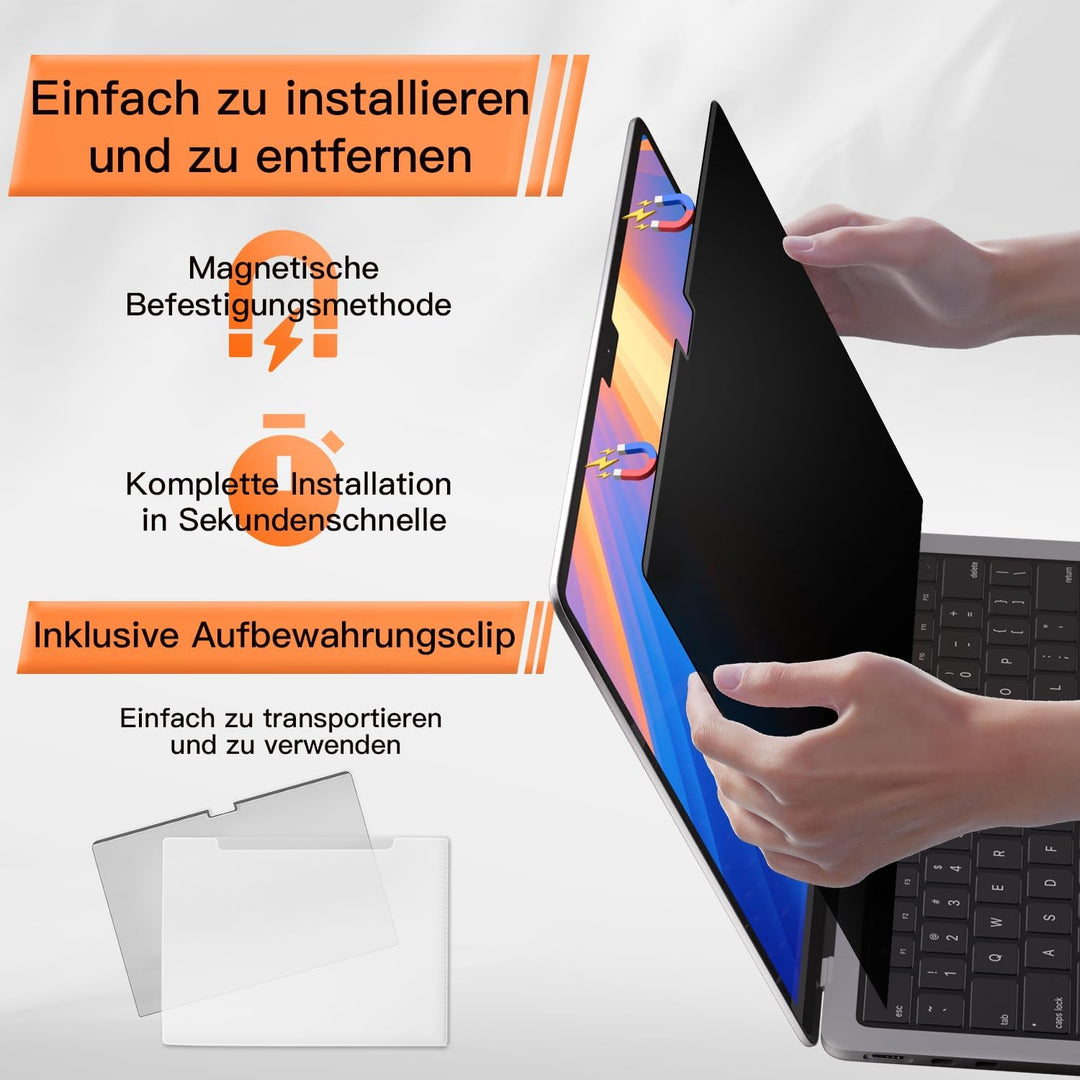 Magnetischer Blickschutzfilter für Apple MacBook Pro 14 Zoll(2021-2023, M1, M2) A2442/A2779, 14.2" A