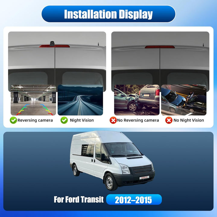 Dual-Rückfahrkamera für Ford Transit 2012–2015, 3. Bremslicht Rückfahrkameras, Nachtsicht, IP67 wass