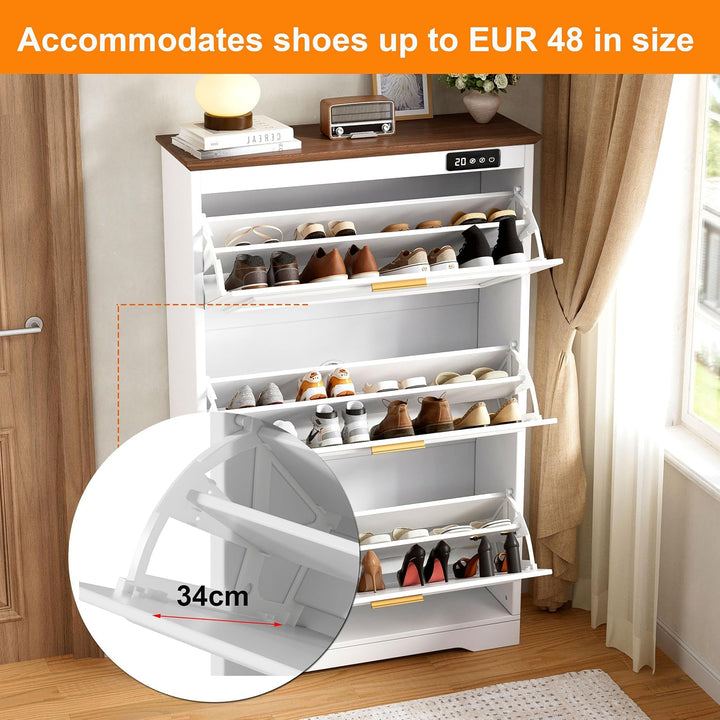 MSFE Schuhschrank Schmal mit Geruchsneutralisierungsgerät, schmaler schuhschrank grosser Kapazität m