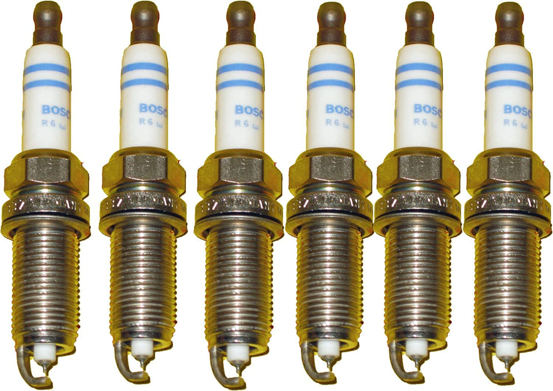 BMW Spark Plugs Plug Set Platinum Iridium High Power Bosch OEM 12122158253 (6pcs) by Bosch