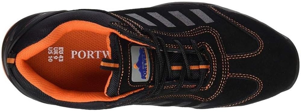 Portwest Steelite Lusum Sicherheits-Trainer S1P HRO, Grösse: 45, Farbe: Orange, FW34ORR45 45 EU Oran