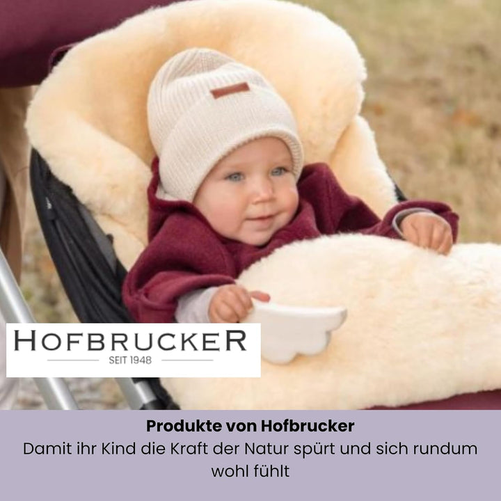 Hofbrucker Lammfell-Fusssack Putzi Kinderwagen, Buggy/Winterfusssack wind- &amp; wasserabweisend/Warmer