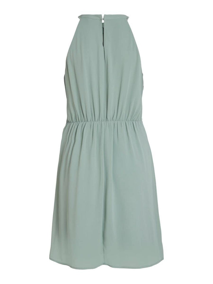 Vila Damen Vimilina Halterneck Dress/Su-Noos Kleid 34 Green Milieu/Detail:elastic, 34 Green Milieu/D