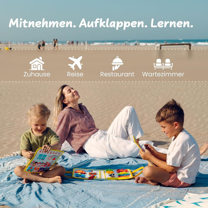 Lion’s Collection Montessori Busy Board Deutsch ab 3 Jahre – Busy Book &amp; Activity Board für Kinder –