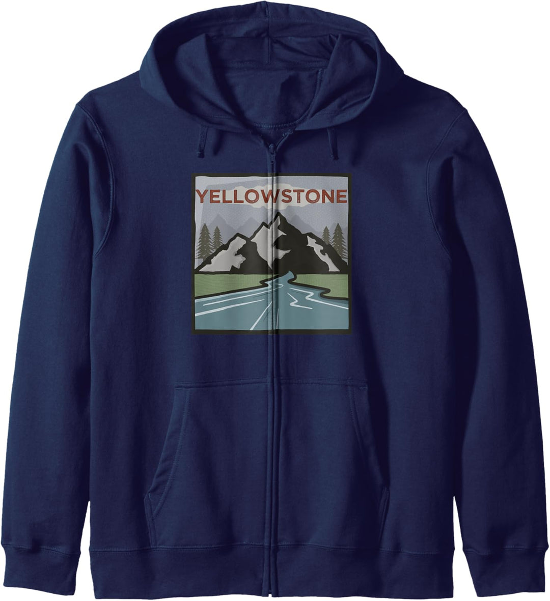 Vintage Yellowstone, WY Illustration / Retro Yellowstone Kapuzenjacke