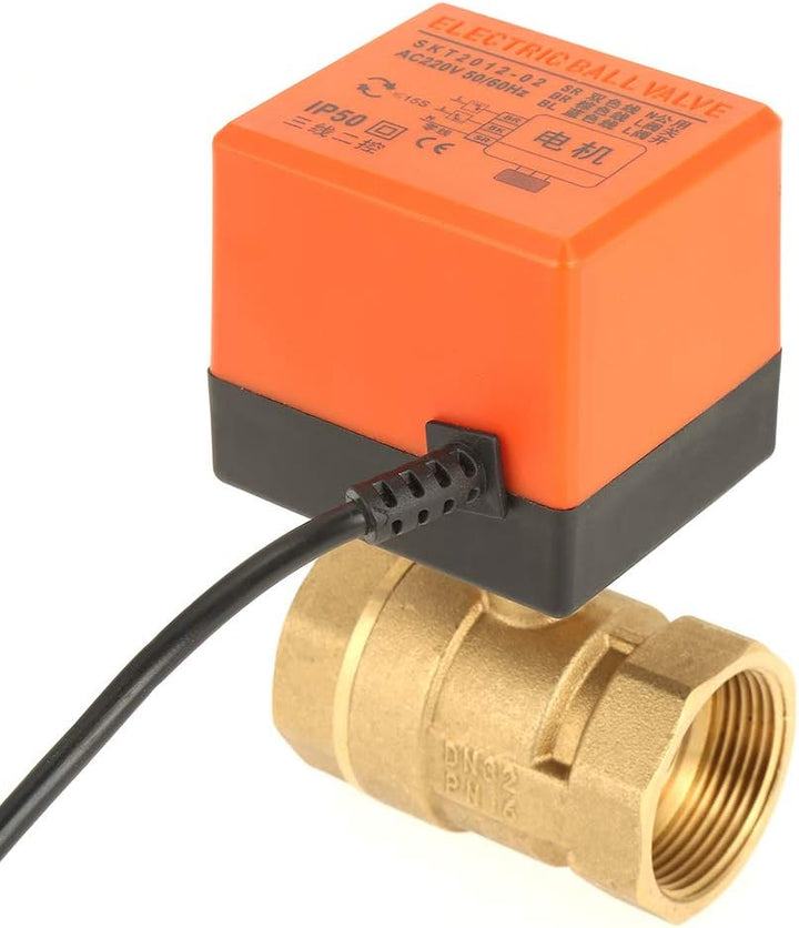 Motorisiertes AC 220V Messing-Kugelhahn, G1-1/4 DN32 2-Wege-3-Draht-2-Punkt-Steuerkugelventil
