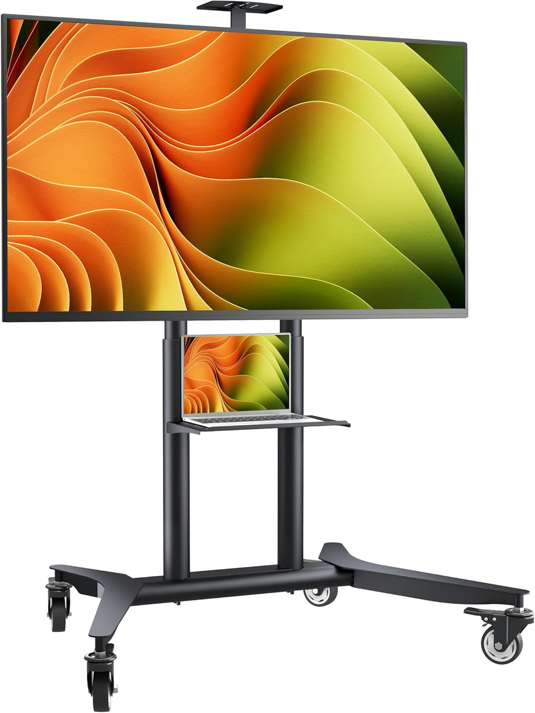 ONKRON TV Ständer rollbar für 55-90 Zoll TVs bis zu 75 kg, Fernsehständer höhenverstellbar 200x200-8
