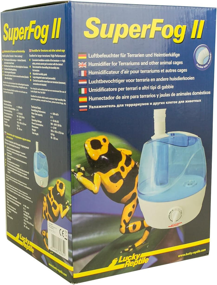 Lucky Reptile Super Fog II - Terrarien Luftbefeuchter mit 2,1 Liter Wassertank - Nebelmaschine mit 3