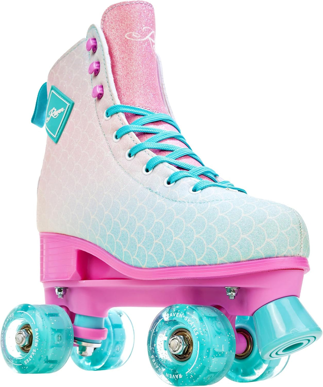 RAVEN Rollschuhe Roller Skates für Kinder Erwachsene Mädchen Damen verstellbar 39-42 (25-26,5cm) Mid