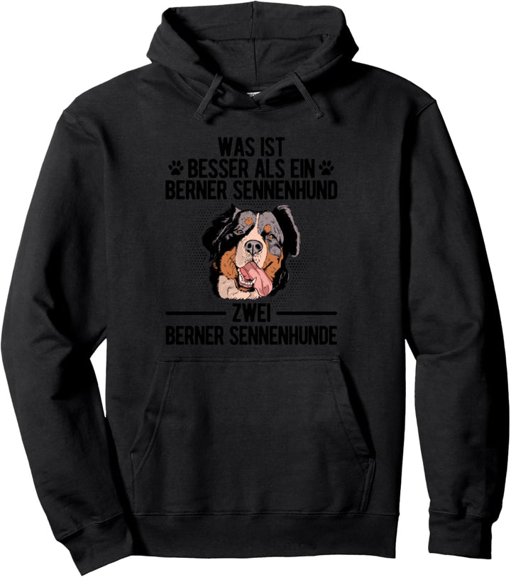 Was Ist Besser Als Ein Berner Sennenhund Zwei Hund Gassi Pullover Hoodie