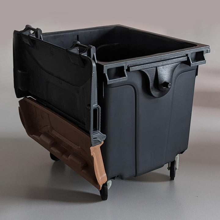 Sulo Mini Mülltonne Container 1100L Nachbildung | Tisch-Mülleimer Klein | Desktop Büro Schreibtisch