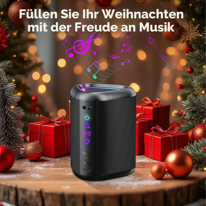 aowoka Bluetooth Lautsprecher mit Licht, 2025 Musikbox Tragbarer Box, Bluetooth 5.4, 30 St, Verbesse