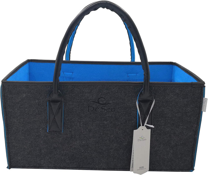 DeSen Deluxe Filztasche Hochwertige Einkaufstasche, Schicke Strandtasche, Henkeltasche, Zeitungskorb
