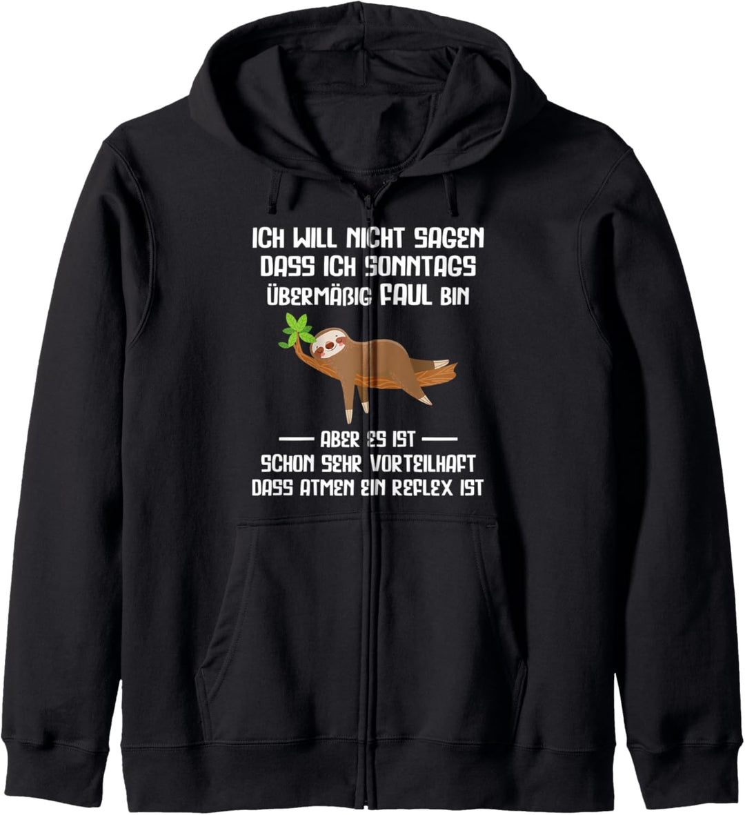 Faultier Faulheit Müde Lustige Sprüche Kapuzenjacke