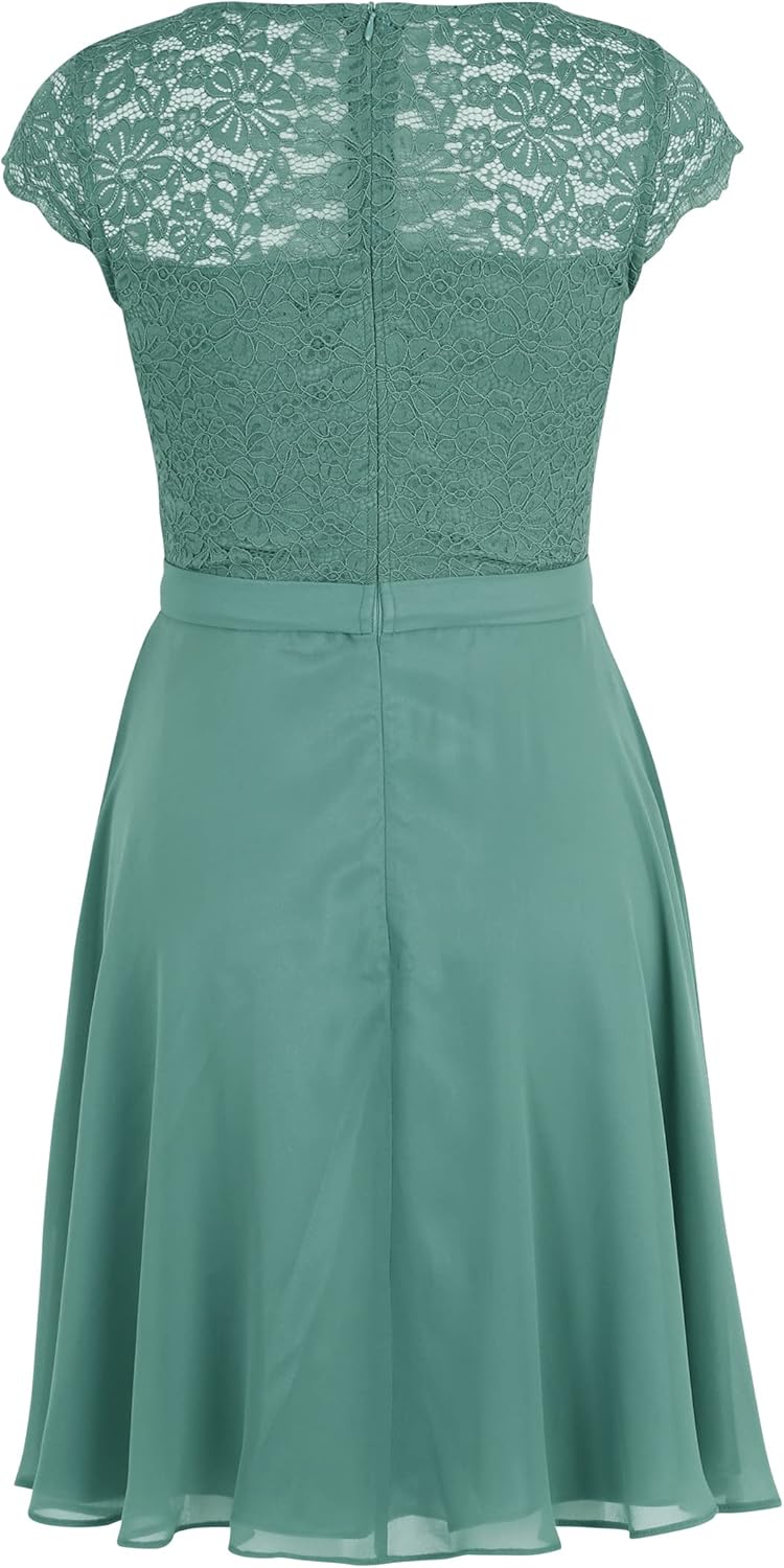 Vera Mont Damen Cocktailkleid mit Spitze 34 Dark Forest, 34 Dark Forest