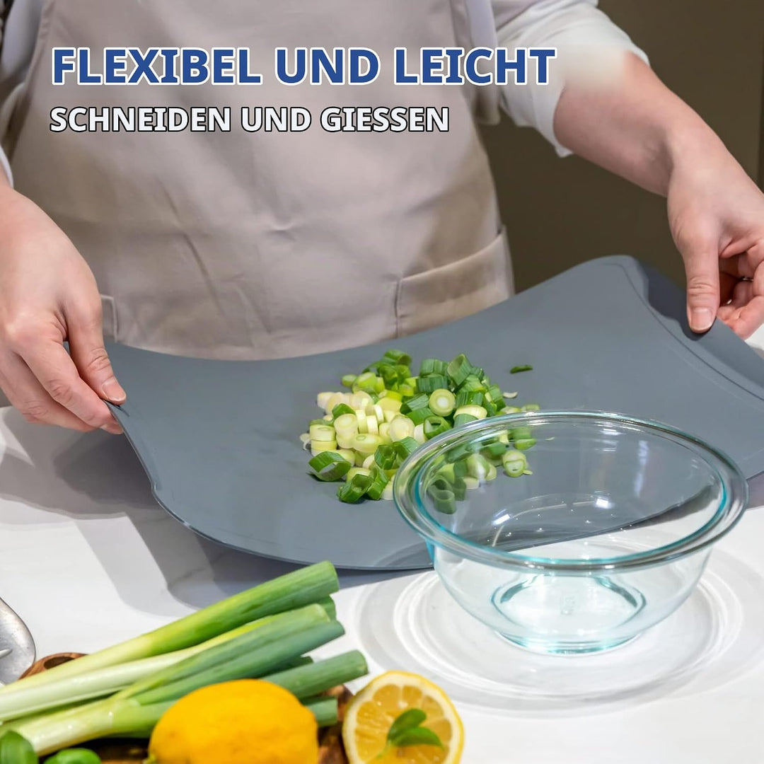 BLUE GINKGO TPU Schneidebretter - (Set aus 3) Kratzfeste Flexible Schneidebretter für die Küche | Dü