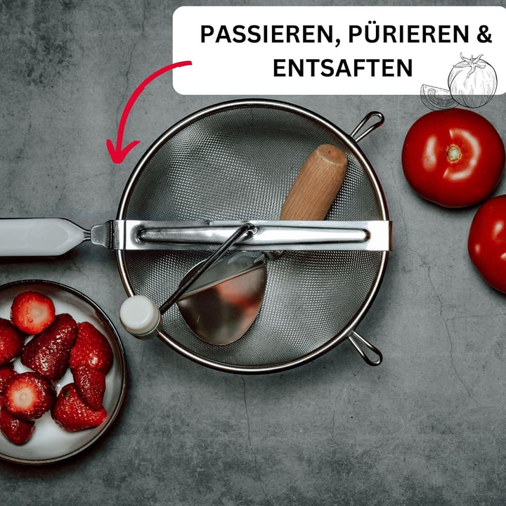 Westmark Passiersieb - rostfreier Edelstahl - Küchensieb zum Passieren, Pürieren und Entsaften - 20c