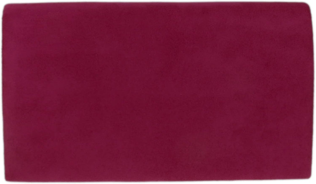 Girly Handbags Faux Suede Clutch Bag Envelope Metallic Frame Women Handbag Dark Rose Dunkle Rose, Du