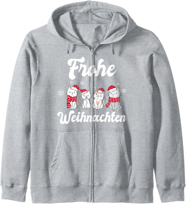 Weihnachten Katzen Weihnachtsmann Kapuzenjacke