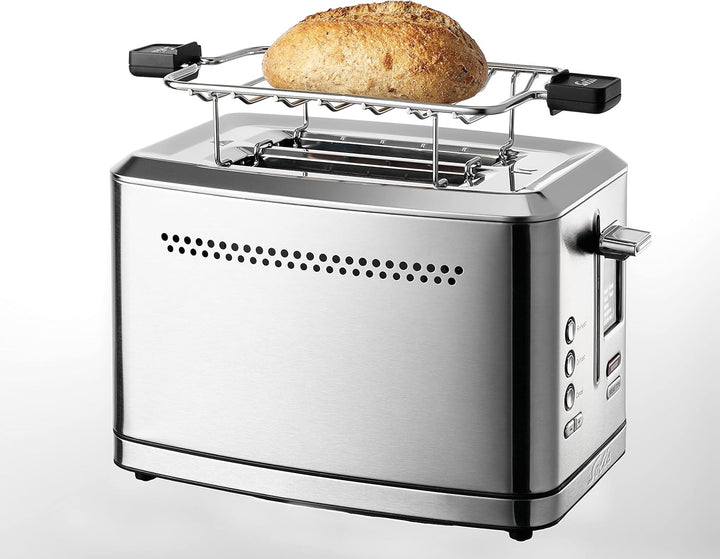 Solis Flex Toaster (Typ 8004) – Premium Edelstahl Toaster mit 7 Programmen, breiten Schlitzen, LCD-D