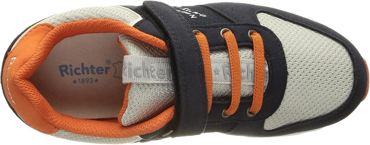Richter Kinderschuhe Jungen Halbschuhe Klett Sneaker Blau Freizeit 29 EU Atla Oran White Flin, 29 EU