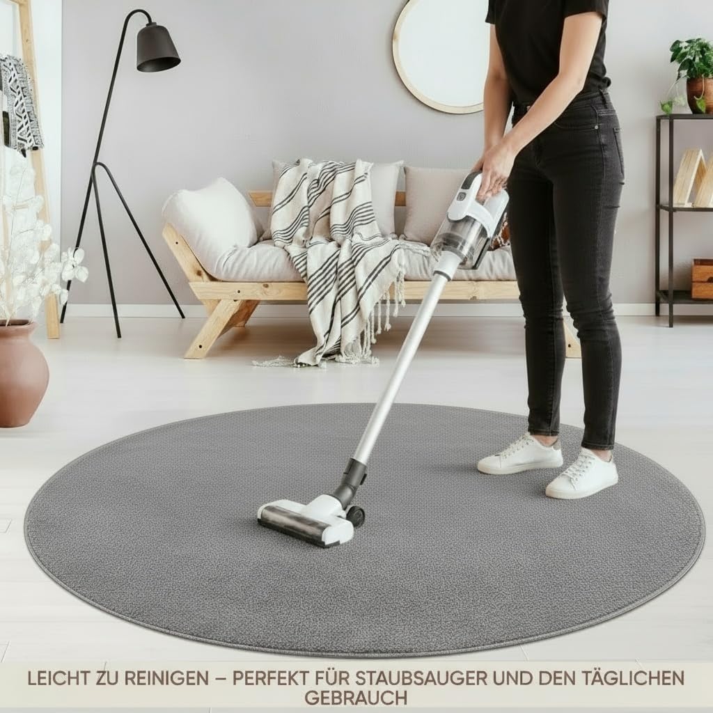 Fashion4Home Teppich Wohnzimmer – Einfarbig Teppich, Uni Teppich fürs Kinderzimmer, Schlafzimmer, Ar